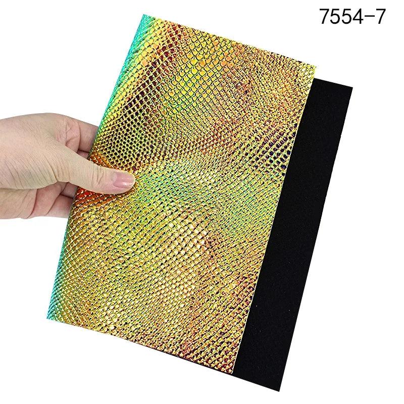 Rynx | Iridescent Python Scale Holographic PU Fabric - Unleash Your Creative Potential