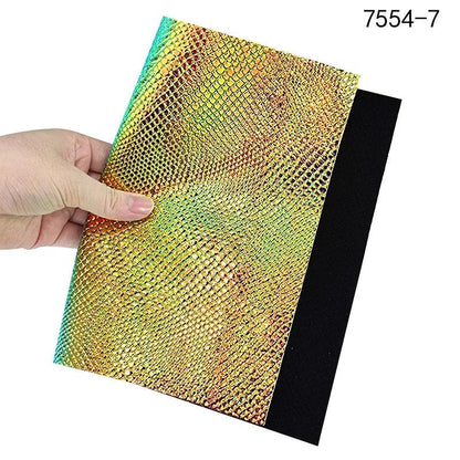 Rynx | Iridescent Python Scale Holographic PU Fabric - Unleash Your Creative Potential