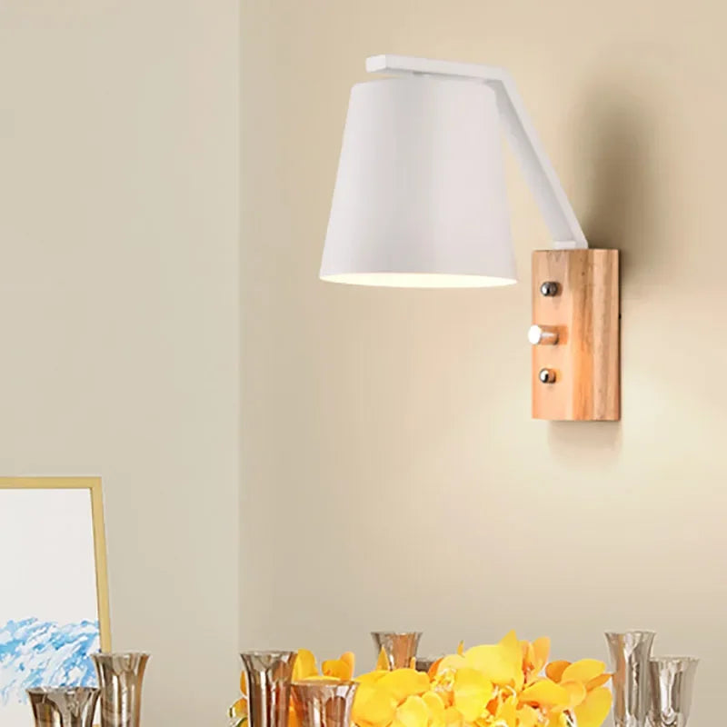 Rynx | HoutLys - LED Wall Lamp with Switch Nightstand Lamp Living Room Decoration