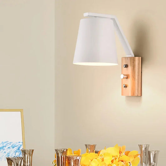 Rynx | HoutLys - LED Wall Lamp with Switch Nightstand Lamp Living Room Decoration