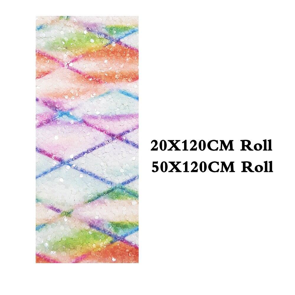 Rynx | Shiny diamond-shaped artificial leather craft roll - Ideal for stylish hair accessories and festive creations