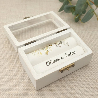 Rynx | Personalised Wedding Ring Box,Ring Box for Engagement,Ring Holder,ring box for wedding ceremonyengagement ring box