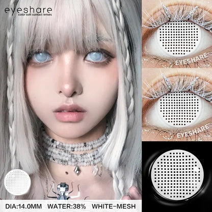 Rynx | 1 Pair Halloween Colored Contact Lenses for Cosplay White Contact Anime Colored Eye Lenses Annual Vampire Red Contact Lens