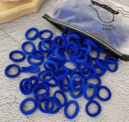 Rynx | 50/100pcs Colored Hair Ties for Kids: Elastic Hair Ties