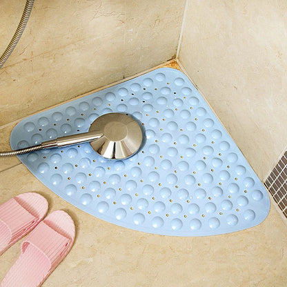 Rynx | 54x54cm Anti-Slip PVC Corner Shower Mat with Suction Cups – Hotel and Home Bathroom Cushion
