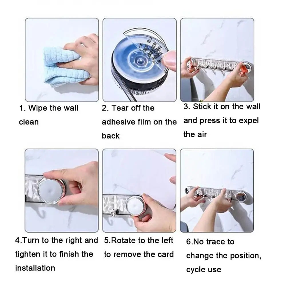 Rynx | Punch-Free Rotating Powerful Suction Multifunctional Hooks