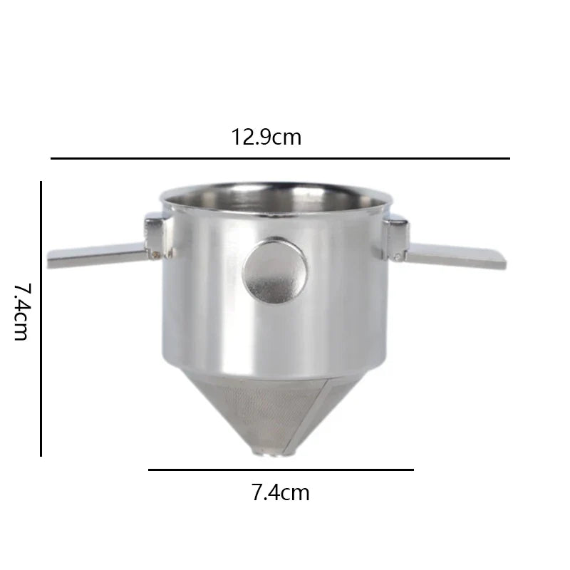 Rynx | 304 Stainless Steel Hanging Ear Coffee Filter Cup - Portable Hand Flush Filter with Filter Paper, Filter-free Funnel Coffee Utensils