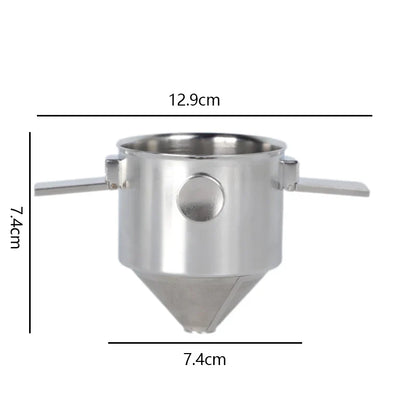 Rynx | 304 Stainless Steel Hanging Ear Coffee Filter Cup - Portable Hand Flush Filter with Filter Paper, Filter-free Funnel Coffee Utensils