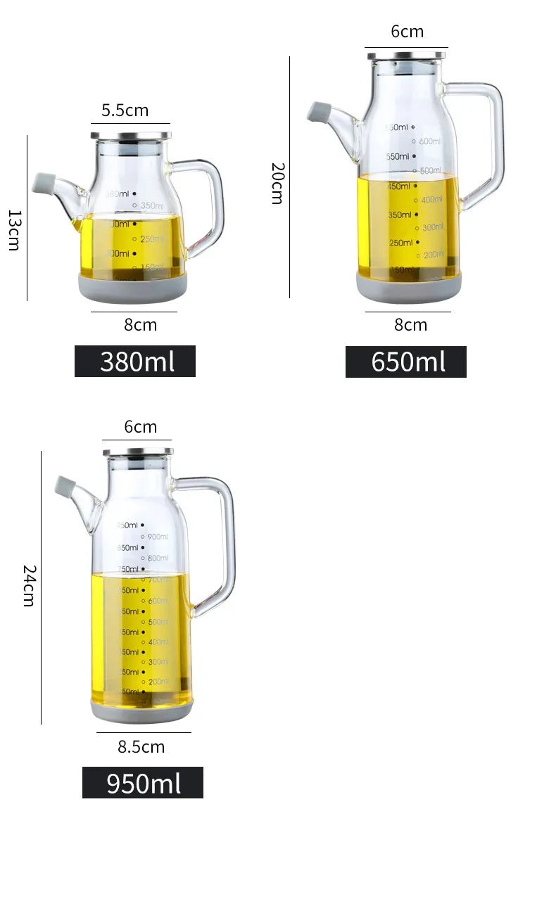 Rynx | Pure Glass Measuring Scale Oil Dispenser  Bottle
