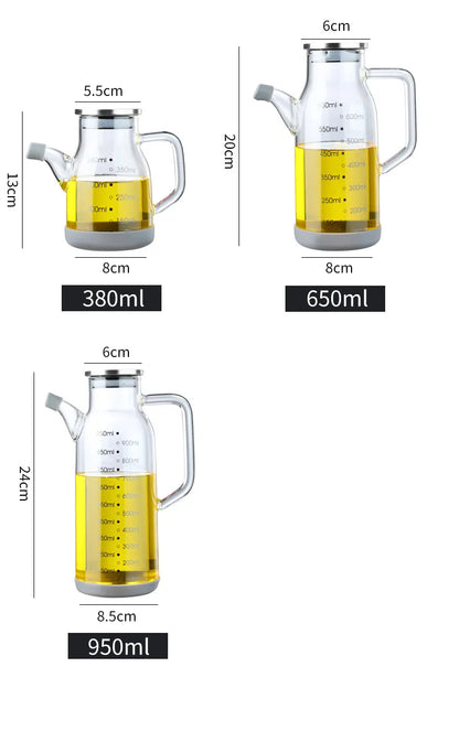 Rynx | Pure Glass Measuring Scale Oil Dispenser  Bottle