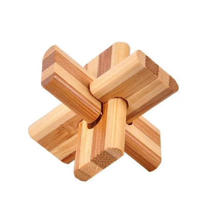 Rynx | Bamboo Kong Ming Lock Puzzle - Creative 3D Logic Challenge for Kids