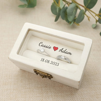 Rynx | Personalised Wedding Ring Box,Ring Box for Engagement,Ring Holder,ring box for wedding ceremonyengagement ring box