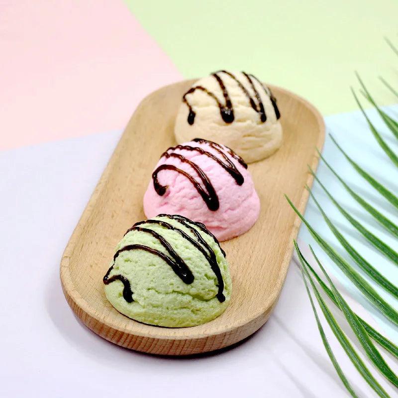 Rynx | Life-like resin ice cream cone model - Realistic fake dessert decoration for photography and home decor