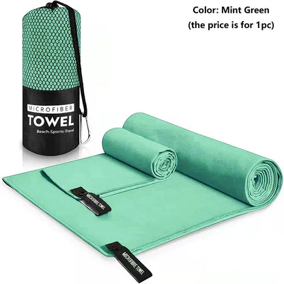 Rynx | Quick-Drying Sports Towel | Swimming Gym Fitness Camping Running Beach Towels | Blue Grey Green Orange