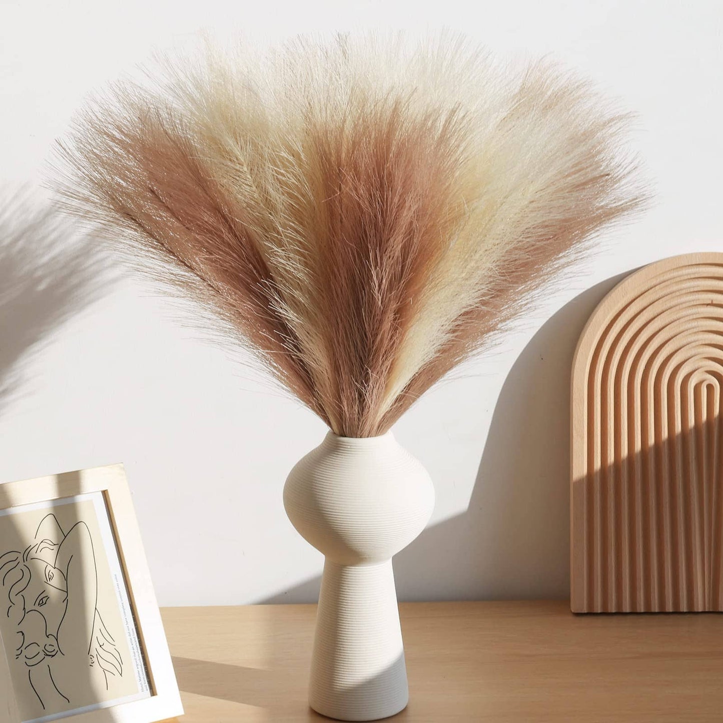 Rynx | 20 Pieces Bohemian Fluffy Artificial Pampas Grass Colorful
