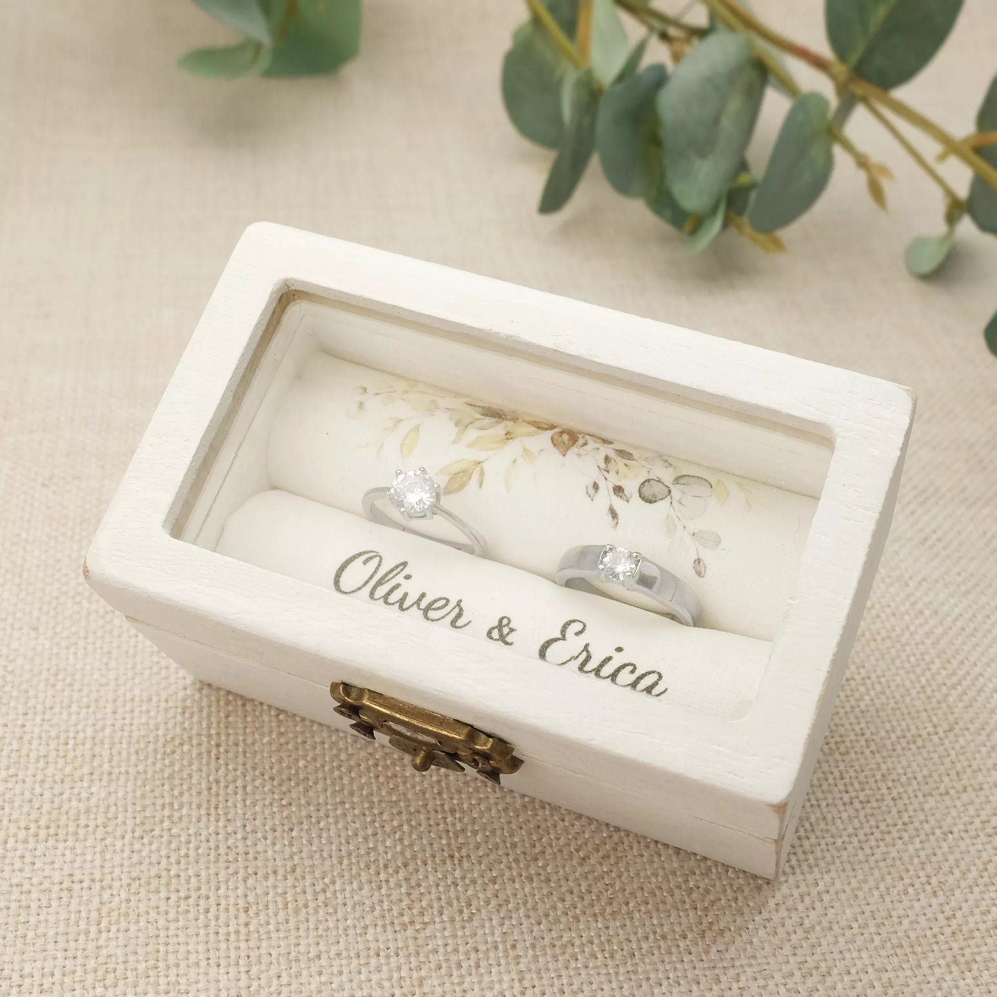 Rynx | Personalised Wedding Ring Box,Ring Box for Engagement,Ring Holder,ring box for wedding ceremonyengagement ring box