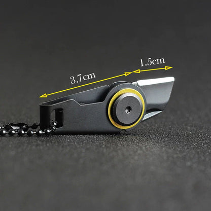 Rynx | Mini Pocket Folding Knife - Thin and Lightweight Keychain Knife for Fruit, Pencil Sharpening, Unboxing, and Outdoor Use