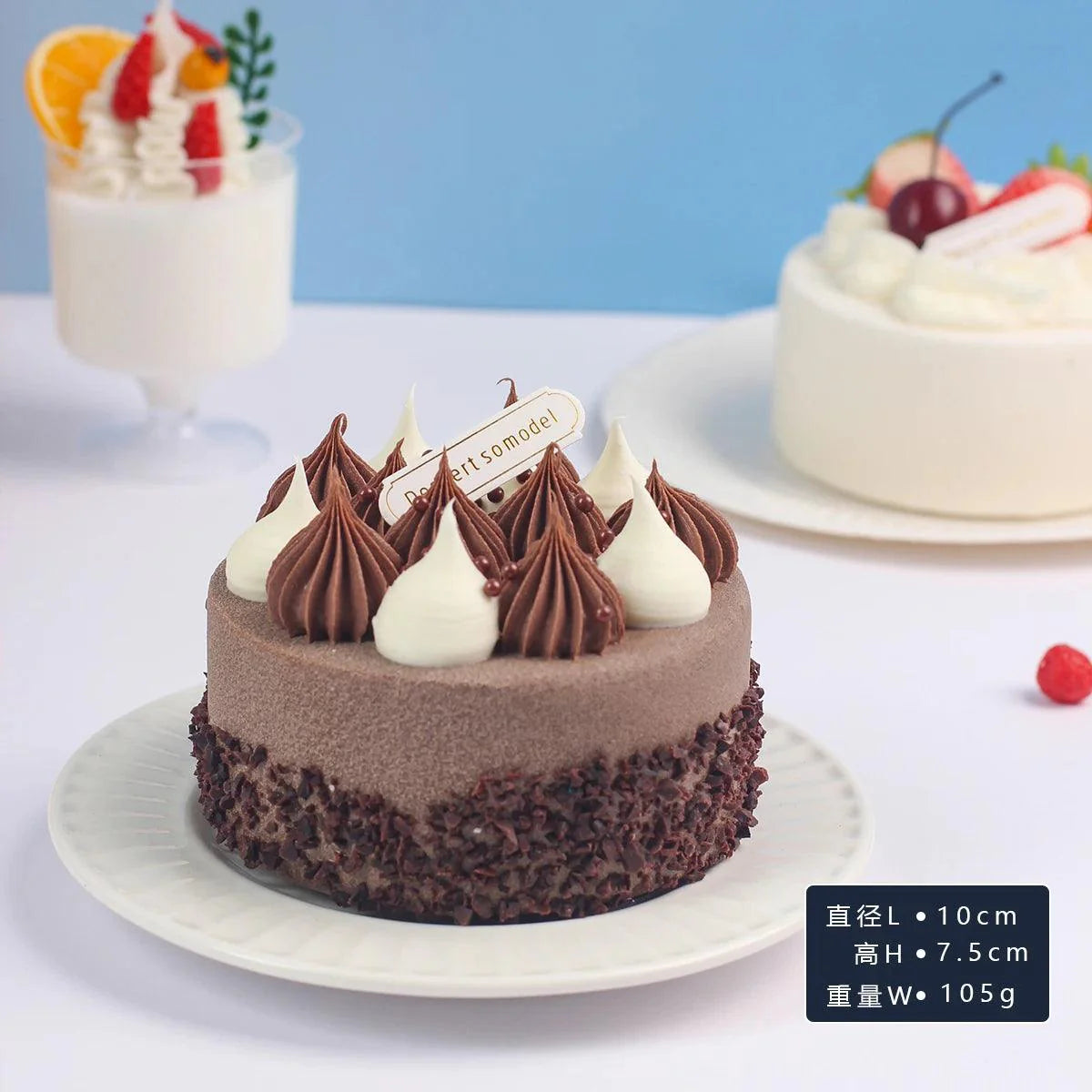 Rynx | Realistic Faux Fruit Cake Model for Home Decor and Photography - 1 pc. FCYY-MIX2