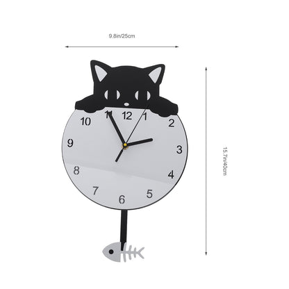Rynx | Art Acrylic Hanging Kittens Clock