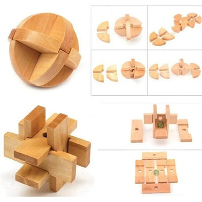 Rynx | Bamboo Kong Ming Lock Puzzle - Creative 3D Logic Challenge for Kids