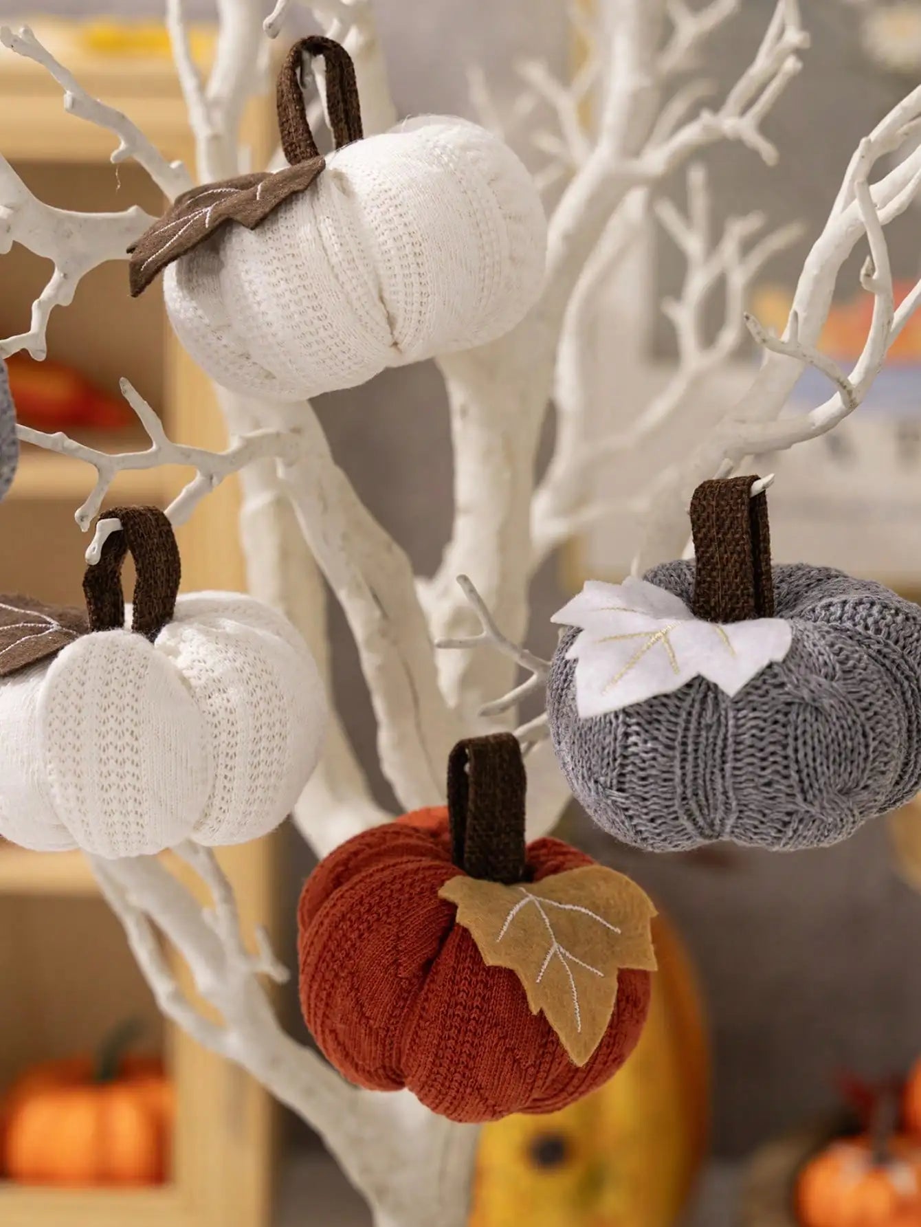 Rynx | 1PC Home ornaments Thanksgiving Harvest Festival knitted pumpkin can be used as ornaments, banners, pennants, and flags