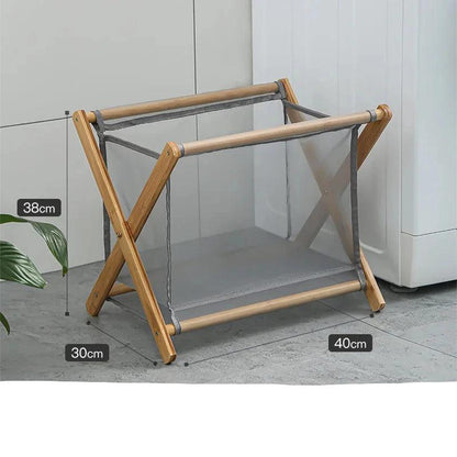 Rynx | Eco-friendly collapsible laundry basket made of bamboo - Stylish and space-saving storage solution