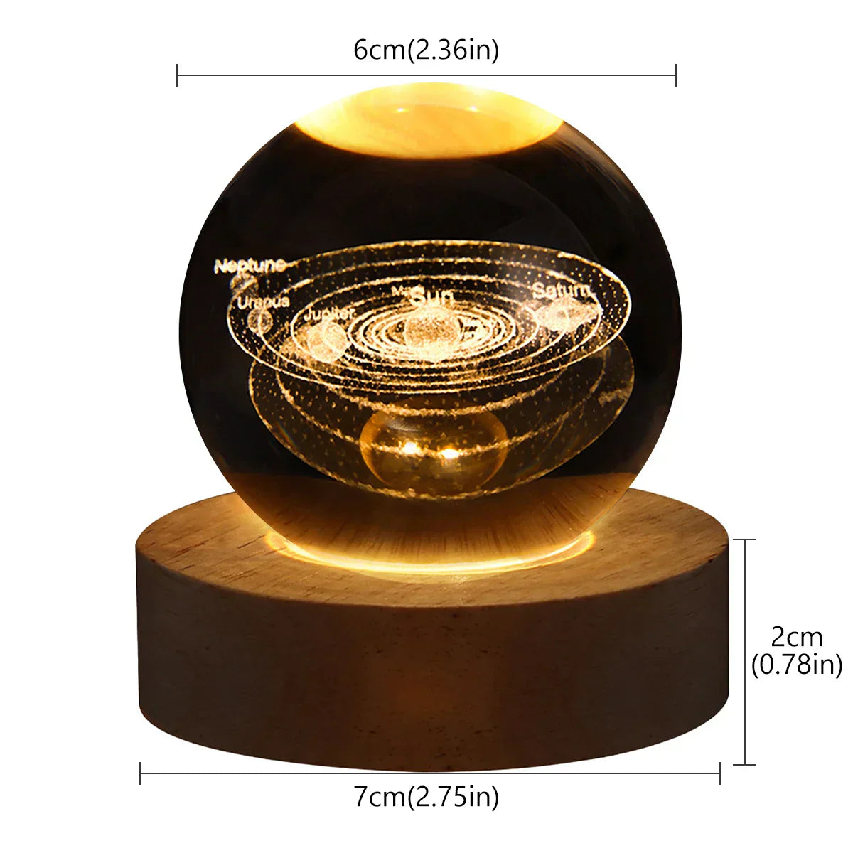 Rynx | GalaxyGlow Crystal Lamp | 3D Galaxy Crystal Ball Lamp | LED Mood Light | Unique Decor for Home