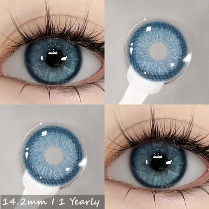 Rynx | New colored contact lenses for eyes 2 pieces blue colorful beautiful pupils green color lenses annually brown contact lenses 14.2 mm