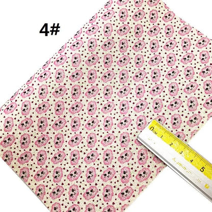 Rynx | Sparkling Pink Heart & Cloud Faux Leather Crafting Sheet - Ideal for DIY Projects