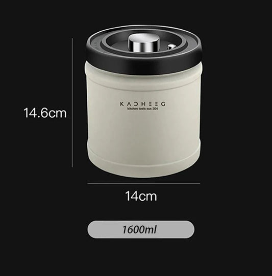 Rynx | Premium Stainless Steel Coffee Storage Container Set with CO2 Release Valve - Maximize Freshness & Kitchen Organization