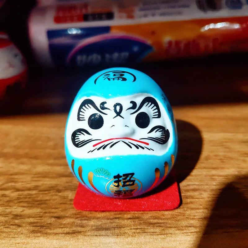 Rynx | Charming Japanese Ceramic Lucky Cat Daruma Figurine for Home Decor and Gifts