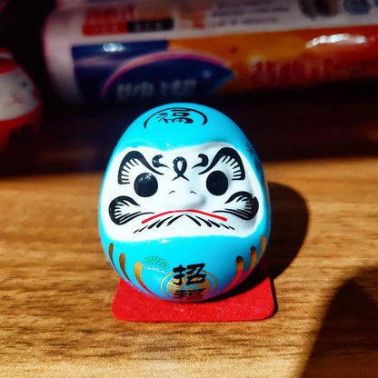 Rynx | Charming Japanese Ceramic Lucky Cat Daruma Figurine for Home Decor and Gifts