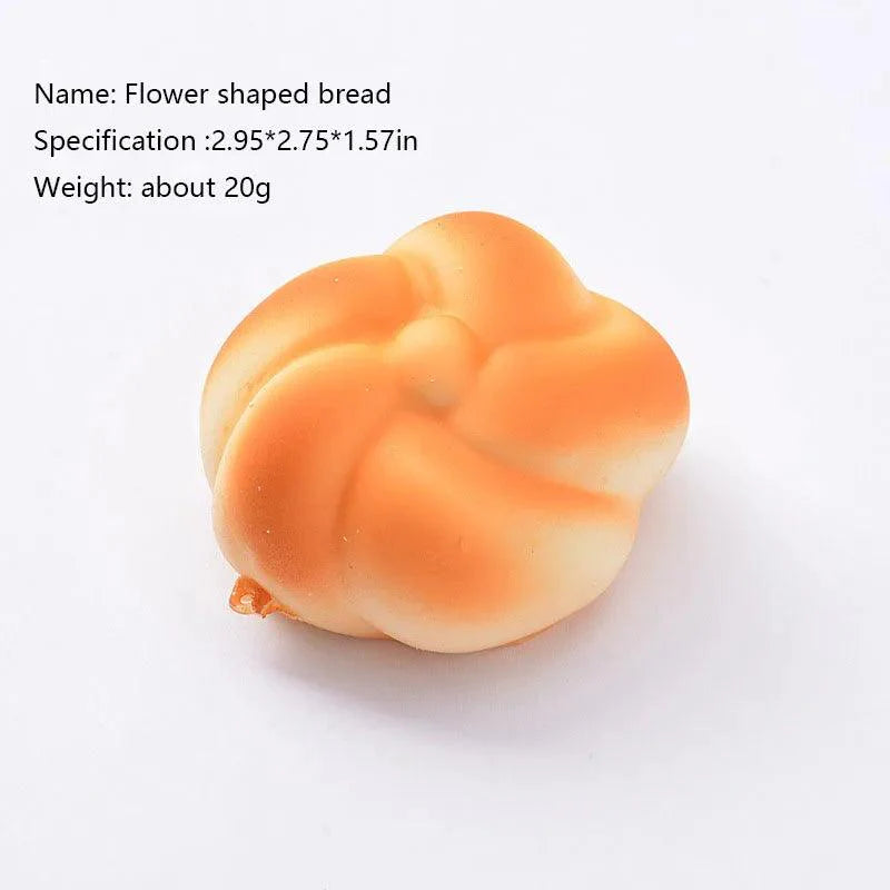 Rynx | Playful PU Bread Stress Ball - A Fun and Functional Decorative Piece for Stress Relief