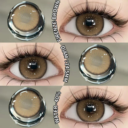 Rynx | New Fashion Colored Contact Lenses Naturally Brown Contact Blue Lenses Gray Pupils Cosmetic Colored Lenses Green Eye Lenses