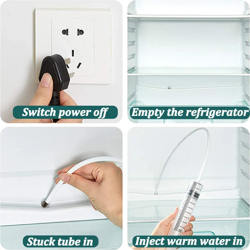 Rynx | 5-Piece Refrigerator Drain Hole Cleaning Set - Clog Remover and Dredge Tools with Fridge Hole Brush for Household Cleaning