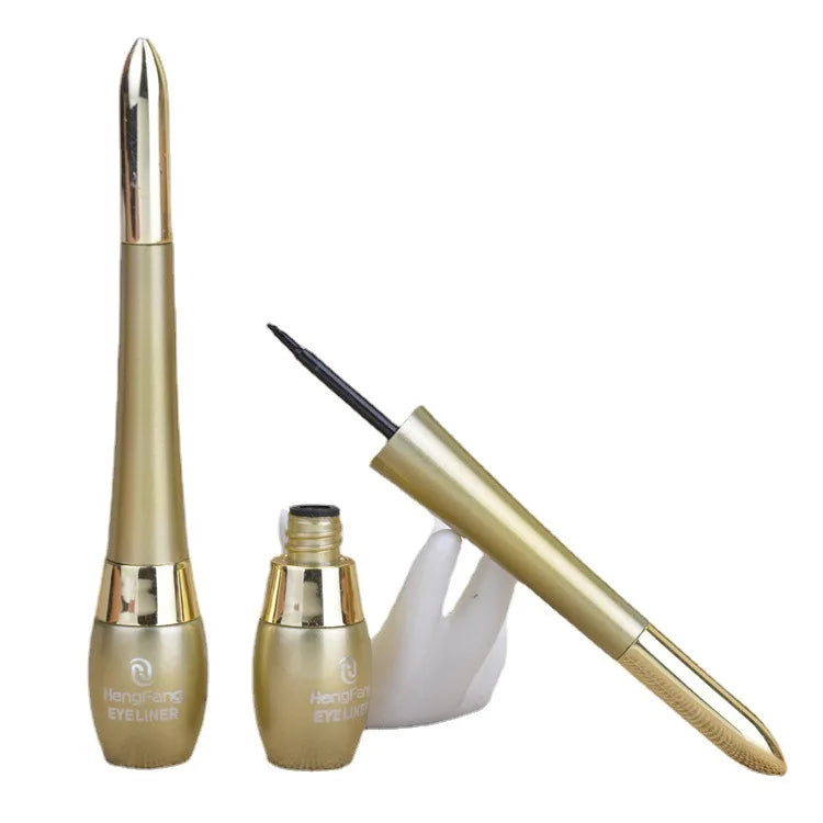 Rynx | Black quick-drying 2 in 1 waterproof eyeliner eyebrow pencil long-lasting smooth stick non-blooming eye makeup cosmetics