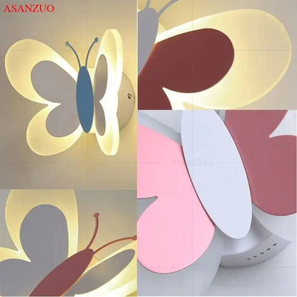 Rynx | ButterflyGlow - Acrylic Butterfly LED Wall Lamp for Children's Room and Bedroom Decor