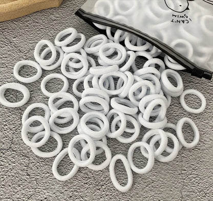 Rynx | 50/100pcs Colored Hair Ties for Kids: Elastic Hair Ties