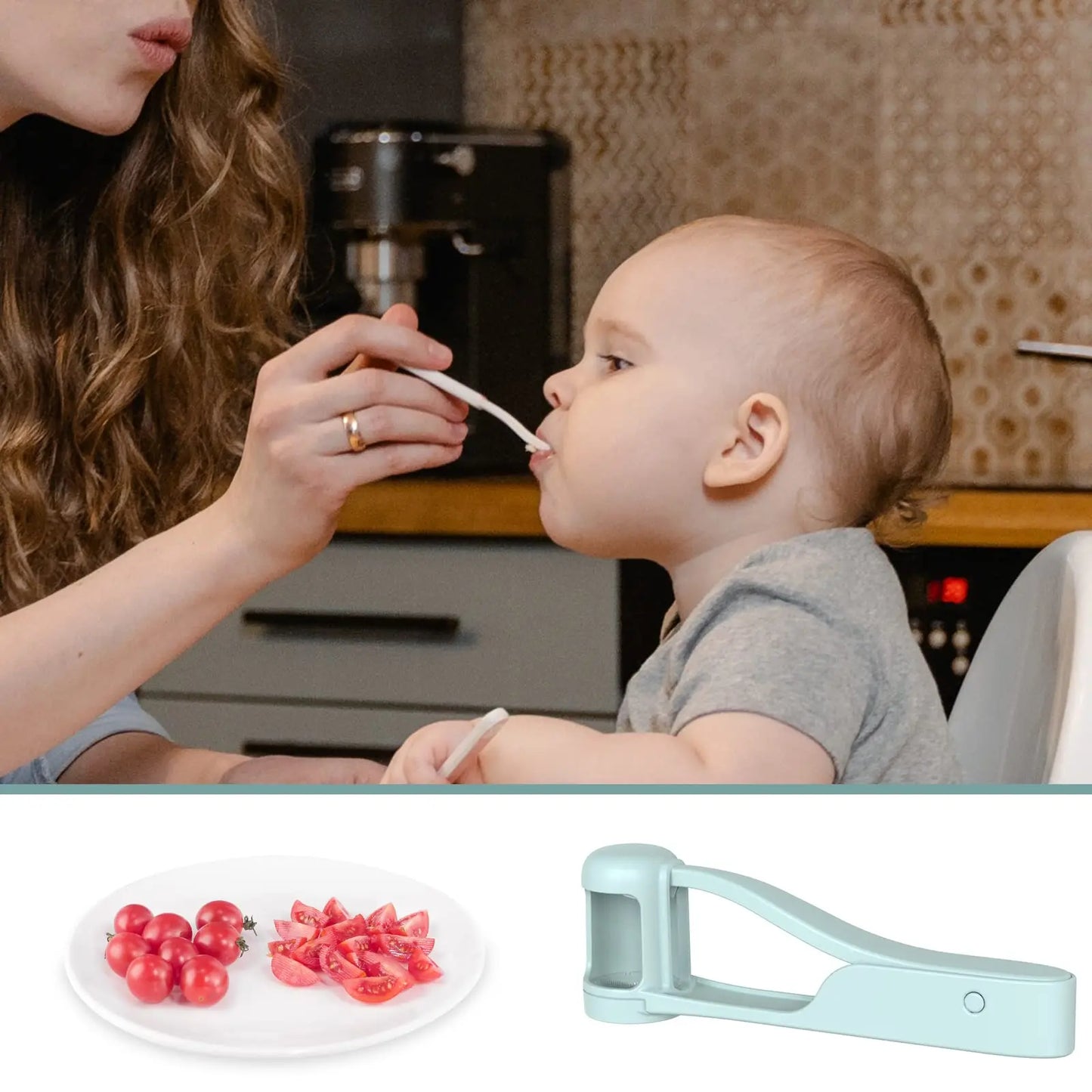 Rynx | Tomato Slicer Cutter Grape & Cherry Fruit Salad Splitter - Handy Kitchen Gadget for Toddlers and Babies