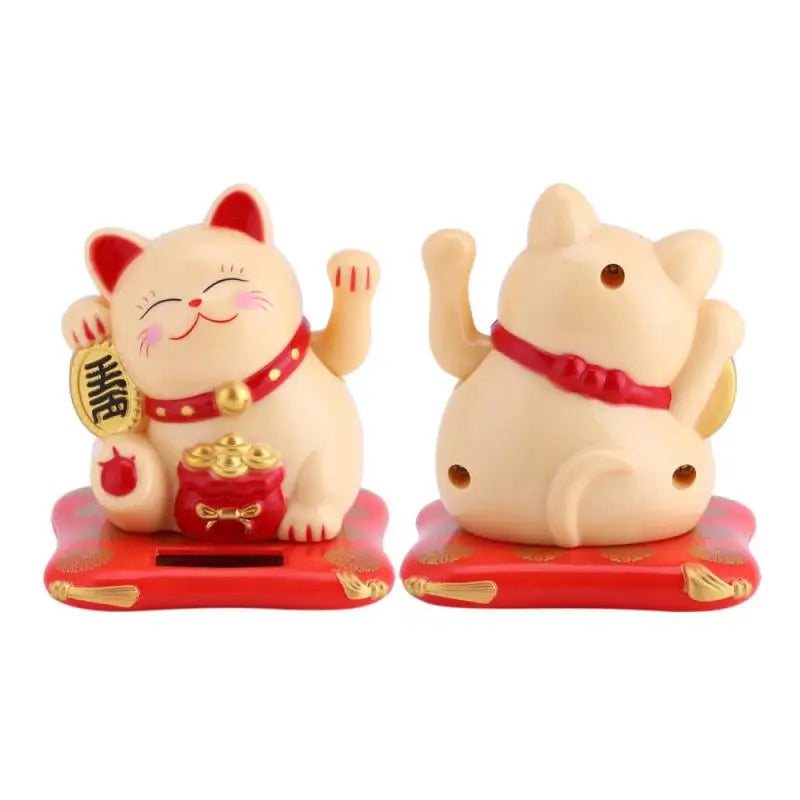 Rynx | LuckyMiko Chinese Lucky Cat | Waving Cat with Movable Arm | Feng Shui Decoration for Home & Office | Symbol of Prosperity