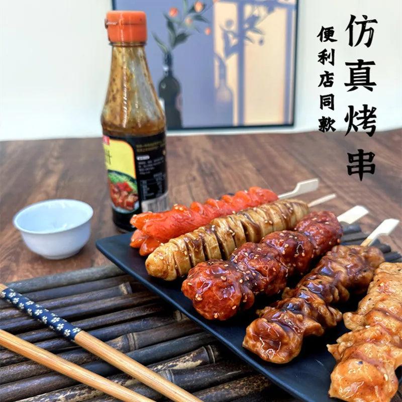 Rynx | Japanese BBQ Skewer Simulation Model - Fake Food Display Prop for Kitchen and Night Market