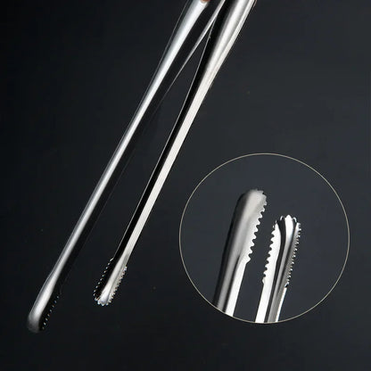 Rynx | Stainless Steel Grill Tongs – Non-Slip Food Clip, BBQ Steak, Bread Tong, Cooking Utensils, Party Kitchen Gadgets