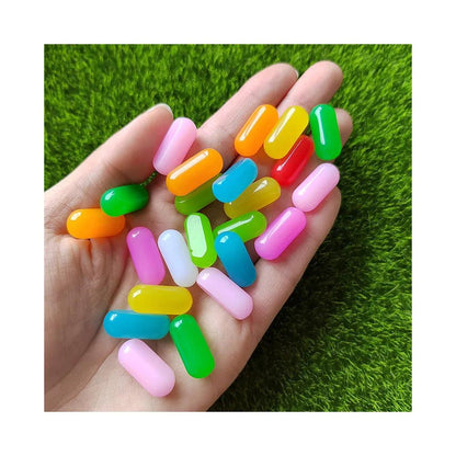 Rynx | Charming Miniature Candy Jelly Bean Beads for Fun DIY Jewelry and Hair Accessories, 21mm