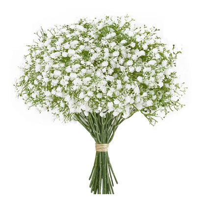 Rynx | 10/15pcs Artificial Baby's Breath Flowers – Fake Gypsophila for Wedding, Party and Home Decor | DIY Floral Bouquets