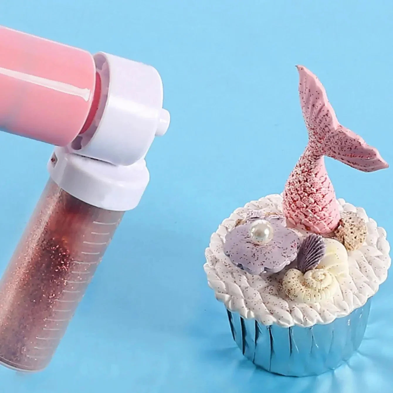 Rynx | 1 Set (5pcs) Manual Spray Guns: Cake Coloring Duster Baking Tool - Enhance Your Baking with Cake Spray Tube