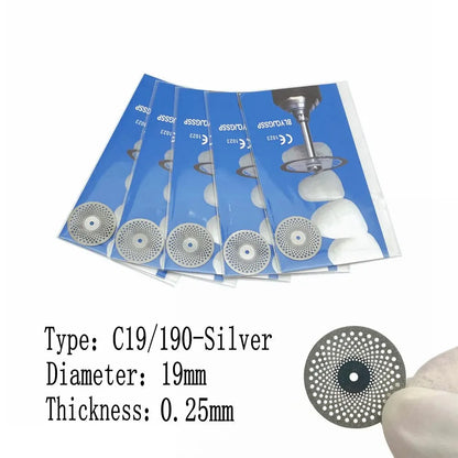 Rynx | Dental Ultra-Thin Double Sided Sand Porcelain Cutting Disc Mandrel - 5pcs/Pack Diamond Polishing Tools - Denspay Supplier