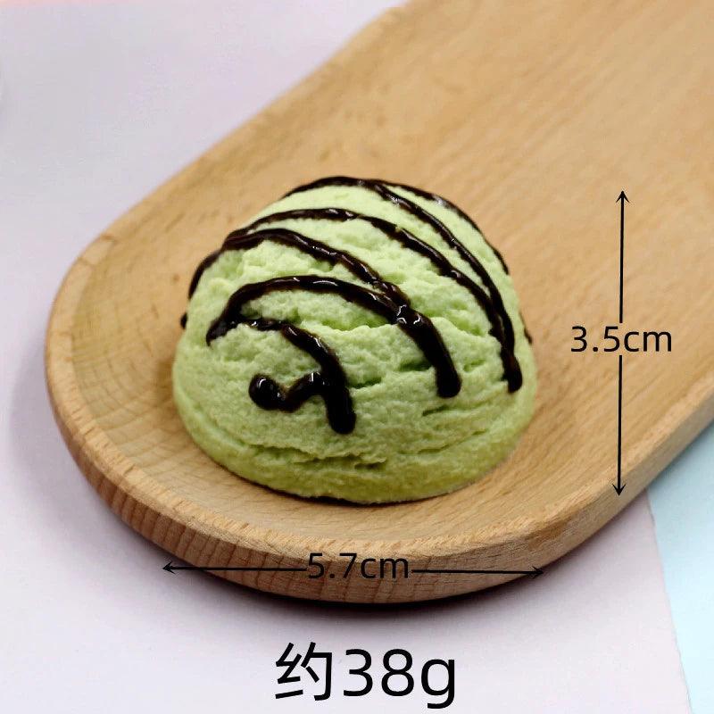 Rynx | Life-like resin ice cream cone model - Realistic fake dessert decoration for photography and home decor