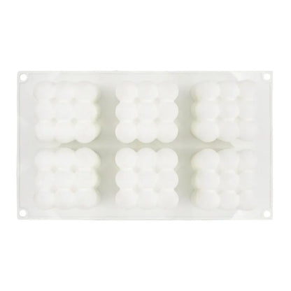 Rynx | 6 Cavity Large Bubble Silicone Mold – Candle, Mousse Cake, Chocolate, & Aromatherapy Soap Making Supplies for Home Decor