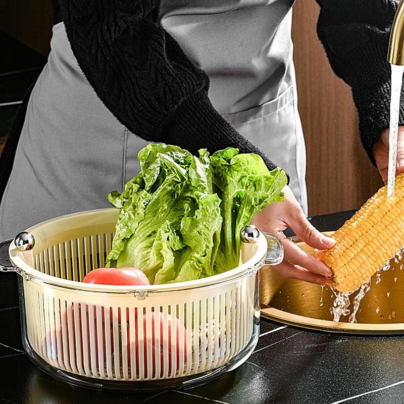 Rynx | Manual Spin Vegetable Drainer Basket