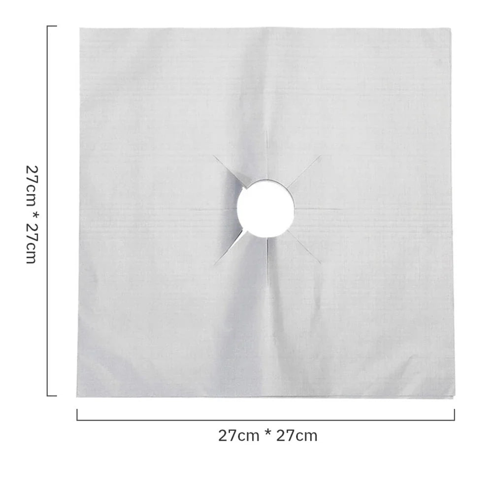 Rynx | 1 Set Gas Stove Pad and Protective Cover - 5-Hole Kitchen Cleaning and Anti-Dirty Non-Stick Reusable Stovetop Protector Pads